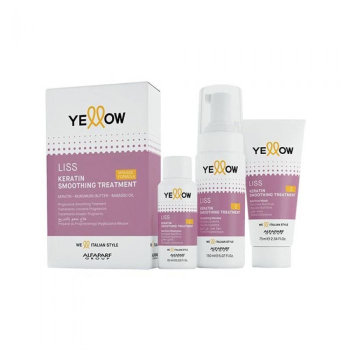 Yellow Alfaparf Group Set tratament cu keratina pentru par yellow liss smoothing