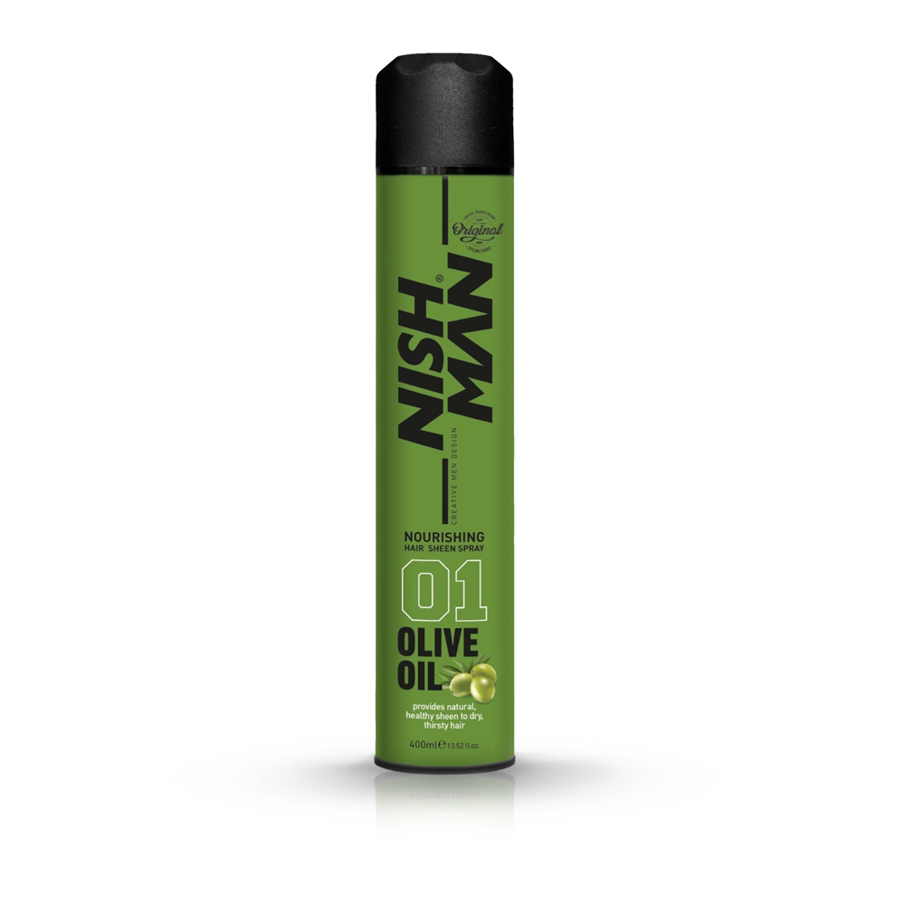 NISH MAN 01 – Spray pentru stralucire – Olive Oil – 400 ml trendis.ro Ingrijire Par