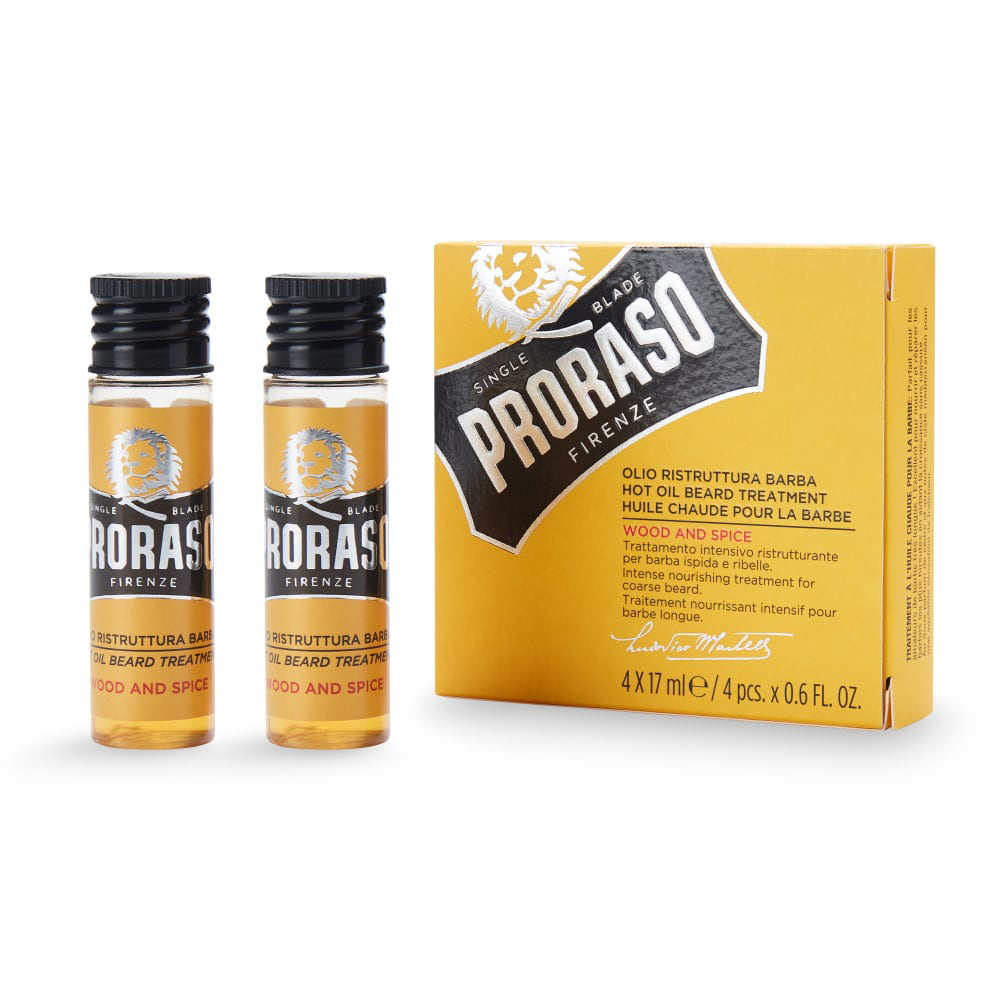 PRORASO – Ulei tratament pentru barba – Wood and Spice -4×17 ml trendis.ro Balsam Barba