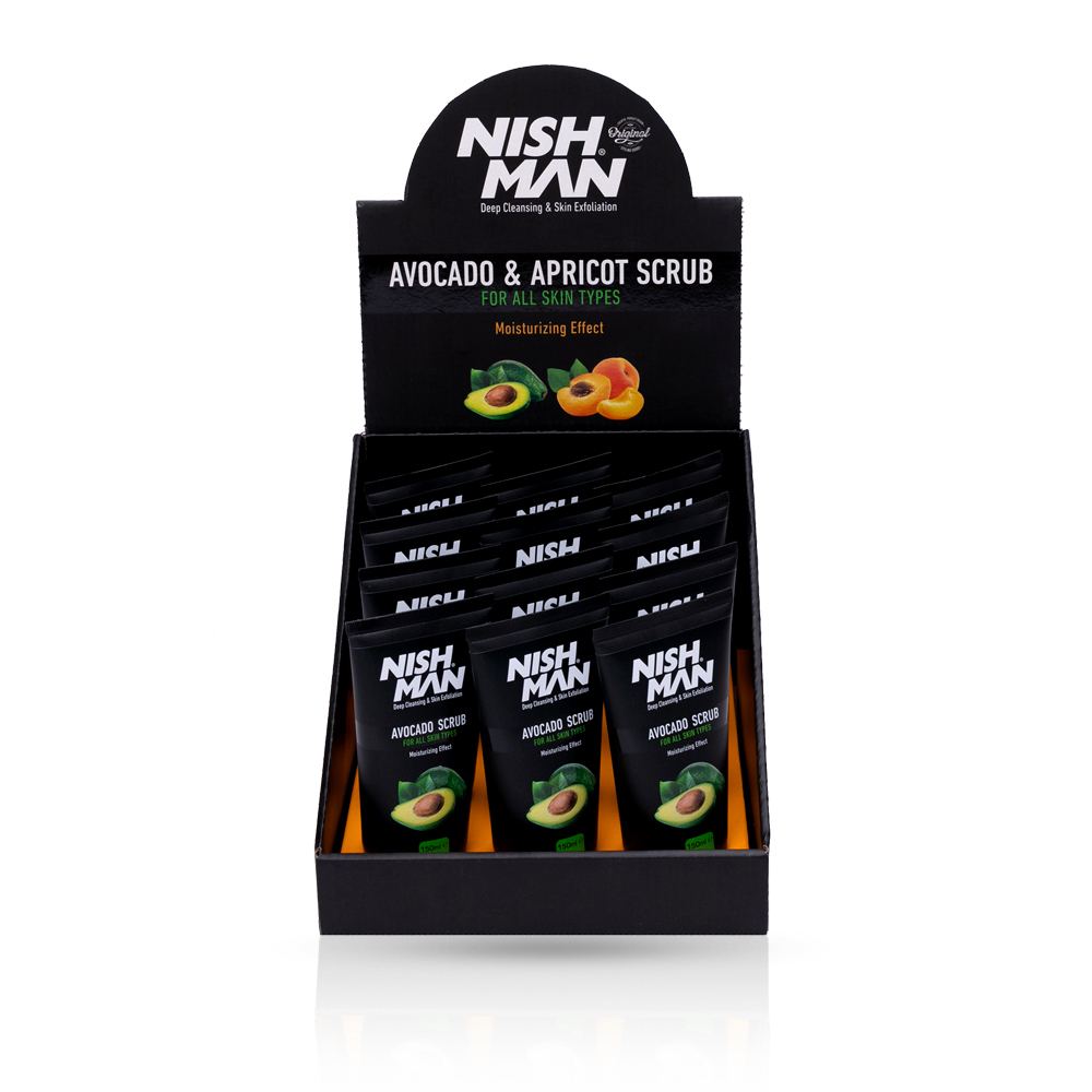 Pachet NISH MAN – Scrub Facial – Avocado – 150 ml – 12 buc Nish Man Ingrijire Ten