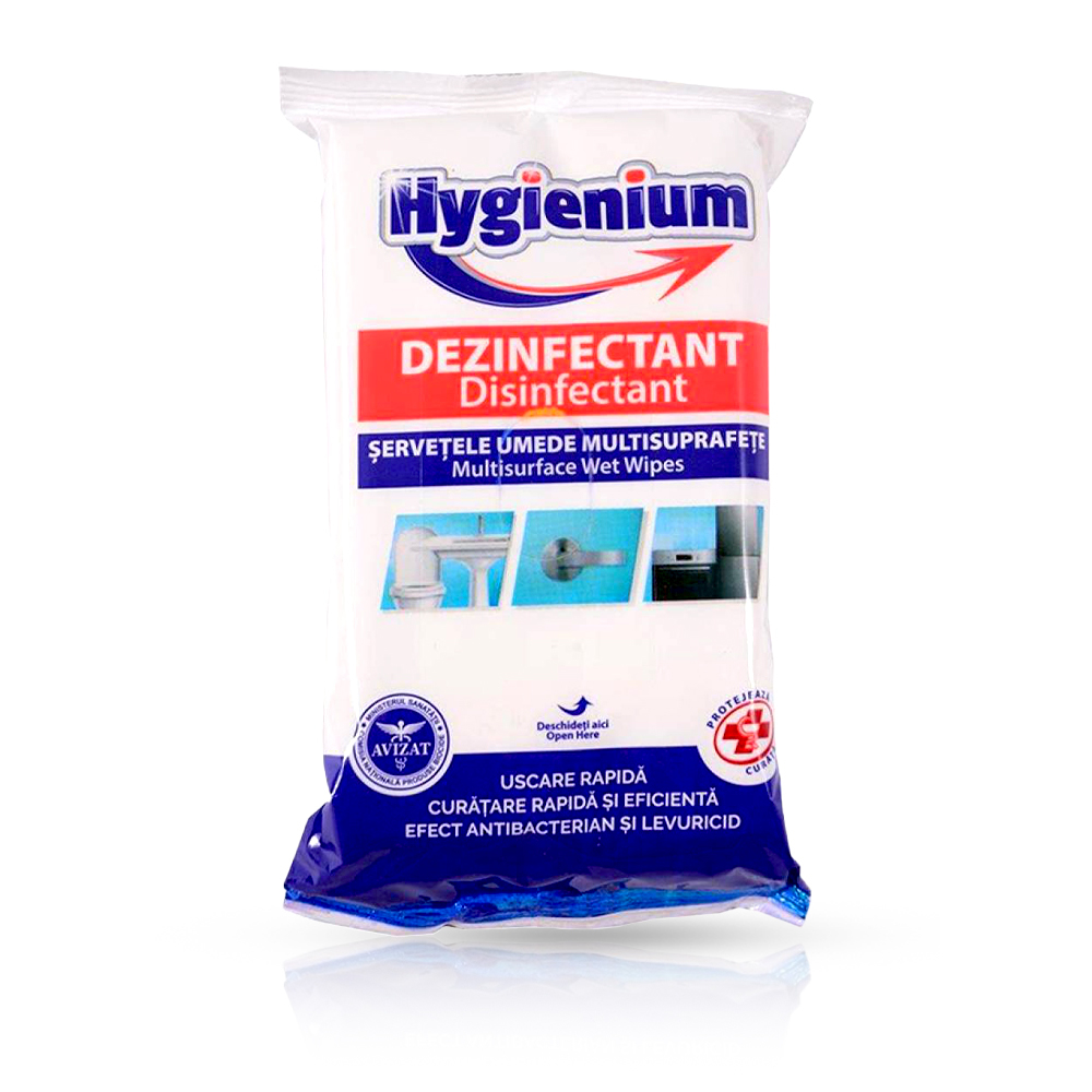 Servetele Dezinfectantante HYGENIUM – 40 buc trendis.ro Consumabile