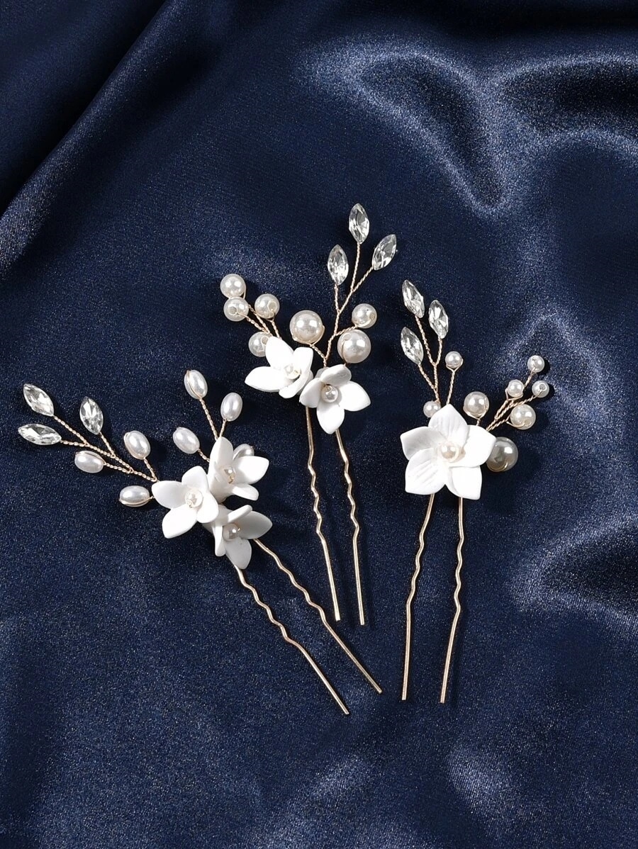 Ace de Par Aurii – Lily Pearls – Set 3 Buc Birdye Bride imagine noua