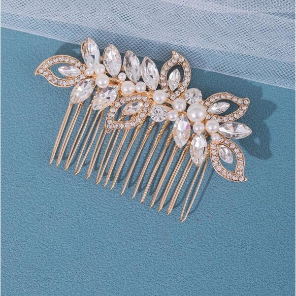 Birdye Bride - Accesoriu par mireasa stil pieptene pearl decor glamorous