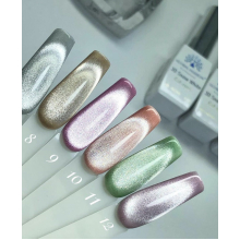 Gel Polish Cat's Eye 3D Snow White 10