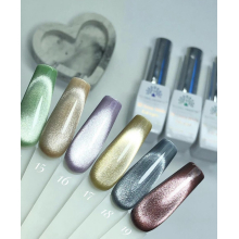 Gel Polish Cat's Eye 3D Snow White 15