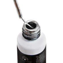 Vopsea gel cu pensula fina METALLIC GEL, efect de oglinda, Global Fashion, SILVER, 10 ml