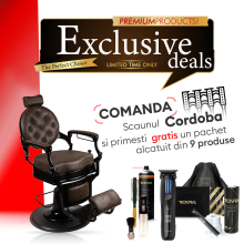 Set 1 - Scaun Frizerie - Cordoba - Maro + 9 Produse Cadou