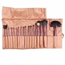 Pensule Make-up Din Par Natural Megaga Set 18 Bucati Diverse Culori - 2