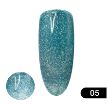 Oja semipermanenta Disco Cateyes, reflectorizanta, Global Fashion, 8ml, 005