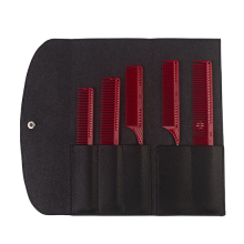 Set 5 piepteni -JRL - frizerie - Rosu