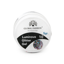 Gel luminiscent Luminous Glitter Gel cu sclipici hexagon 5g, 10