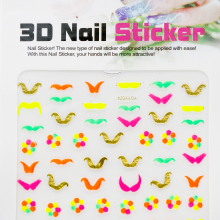 Sticker decor unghii 3D, Nail Sticker, neon