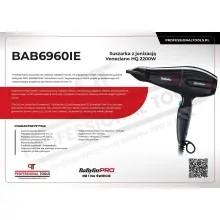 Uscator de Par Babyliss Pro Veneziano HQ 2200W Made in Italy - 2