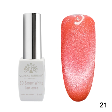 Gel Polish Cat's Eye 3D Snow White 21
