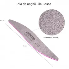 Pila Unghii 100/150 Lila Rossa, Ovala, Gri - 1