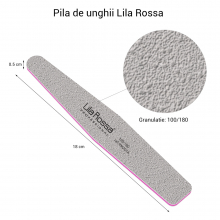 Pila Unghii 100/180 Lila Rossa, Romb, Gri