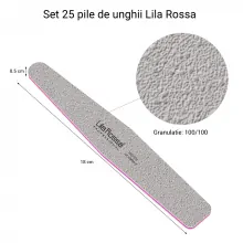 Set Pile Unghii 100/100 Lila Rossa, Romb, Gri, 25 buc - 2