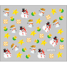 Sticker Nail Art Lila Rossa pentru Craciun, Revelion si Iarna XF371 - 1