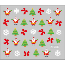 Sticker Nail Art Lila Rossa pentru Craciun, Revelion si Iarna XF366 - 1