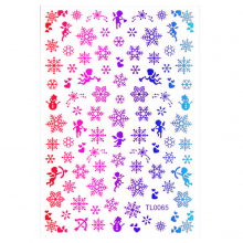 Sticker Nail Art Lila Rossa pentru Craciun, Revelion si Iarna TL0065 - 1