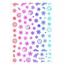 Sticker Nail Art Lila Rossa pentru Craciun, Revelion si Iarna TL0063 - 1
