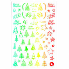 Sticker Nail Art Lila Rossa pentru Craciun, Revelion si Iarna TL0060 - 1