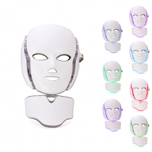 Masca Terapie Fotodinamica Led Faciala cu 7 Culori, pentru Fata si Gat