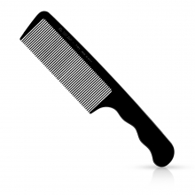 Pieptene clipper over comb EUROSTIL - Negru