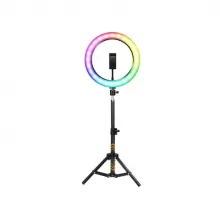 Lampa Circulara Ring Light cu Suport de Telefon, 10 Trepte pentru Reglaj si 7 Culori cu 3 Tipuri de Lumina - 3