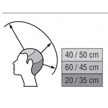 Cap Manechin Sibel FANNY 60cm - pentru Competitii - Par Natural Uman 100%  Implant Natural Medium 200-230 par/cm2