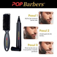 Marker Contur Barba + Perie Fade POP BARBERS - Negru