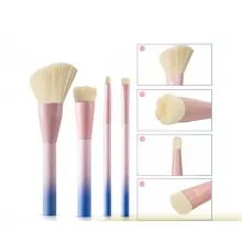 Set 4 Pensule Profesionale pentru Make-up cu Peri Moi - Rose - 3