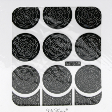 Autocolante decorative pentru unghii, NF314, culoare neagra