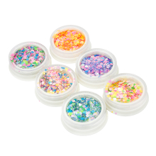 Decor Unghii Global Paiete Hexagon, 6 culori