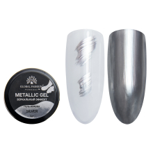 Gel Pictura Unghii Global Fashion Metal Silver 5g