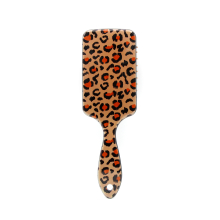 Perie pentru par, dreptunghiulara, Leopard, Maro
