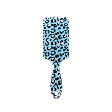 Perie pentru par, dreptunghiulara, Leopard,  Turcoaz