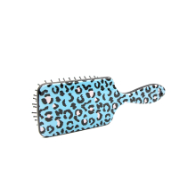 Perie pentru par, dreptunghiulara, Leopard,  Turcoaz