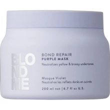 Mască Mov Reparatorare Schwarzkopf BLONDME Bond Repair – Anti-Galben, Claritate și Forță pentru Părul Blond, Gramaj: 2