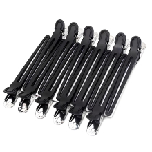 Clipsuri Par din Plastic cu Insertie Metalica – Set 12 Bucati (Negru)
