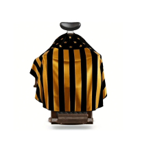 Pelerina Tuns, Manta Frizerie, Design Negru-Auriu - 174977366