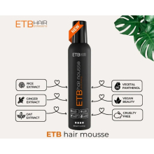 ETB Hair Spumă De Păr Profesională Cu Fixare Puternică 300ml