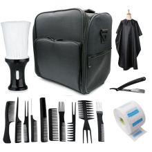Set Kit Frizerie - Geanta, Brici, Set 10 Piepteni, Pamatud, Guler, Pelerina