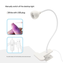 Lampa LED-Lanterna cu Clema, Flexibila, cu Conector USB, 3W, alba