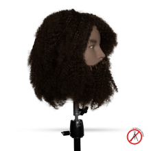 Cap Manechin Barbat cu Barba  EXALTO - SCOTT - Par Afro 100% natural