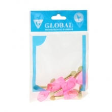 Aplicatoare Fard de Pleoape Global Fashion Pink - set 8 buc