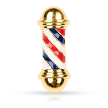 Brosa simbol - Barber Pole - Auriu