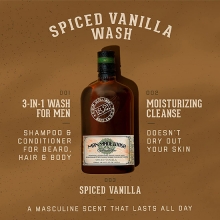 Sampon pentru Par 3 in 1 (Sampon, Balsam, Gel de Dus) Spiced Vanilla Man Made - 532 ml