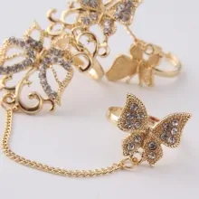 Inel Auriu pentru Poze, Gold Butterfly