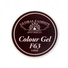 Gel Color Unghii, Vopsea de Arta Global Fashion, Seria Rose Red F63, 5g